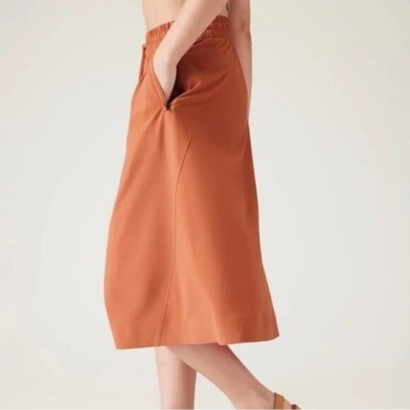 Athleta Womens Arrival Skirt Orange Knee-Length W/ Pockets Size 10 Lightweight - Picture 16 of 16